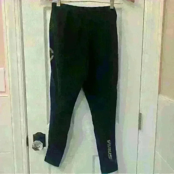 Virus Men’s Compression Leggings Black and Gold Size L - Picture 3 of 6